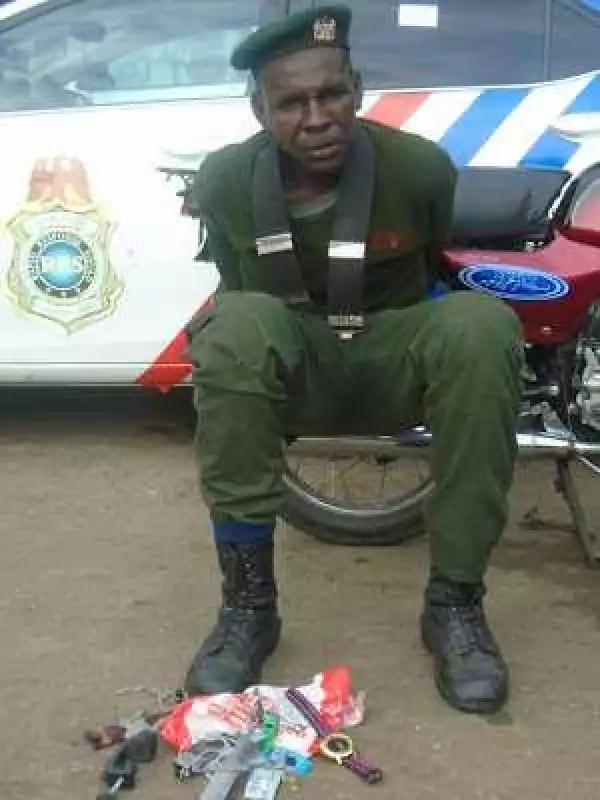 Photos; RRS Nabs Legion Officer For Stealing Motorcycles .